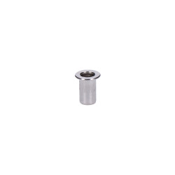 AISI304 nitovacia matica M4, plochá, rýhovaný driek, L-18mm AISI304 nitovacia matica M4, plochá, rýhovaný driek, L-18mm
